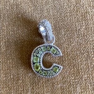 Judith Ripka Peridot Initial “C” Enhancer